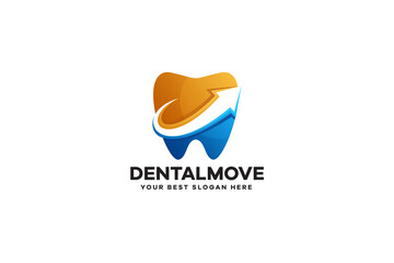 Gradient Dental Arrow Logo Design