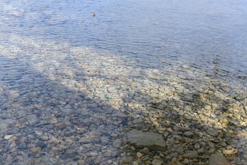 crystal clear lake water