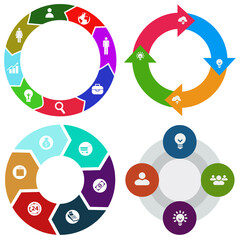 Business infographics. Set of pie chart	