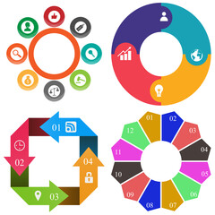 Business infographics. Set of pie chart	