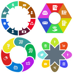 Business infographics. Set of pie chart	