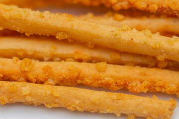 Grissini Breadsticks, Bread Sticks with spicy paprika