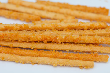 Grissini Breadsticks, Bread Sticks with spicy paprika