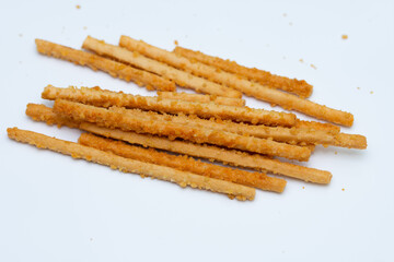 Grissini Breadsticks, Bread Sticks with spicy paprika