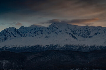 sunrise in the mountains