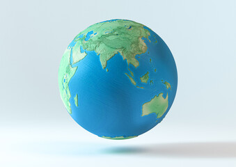 Fototapeta na wymiar Stylized Earth Globe