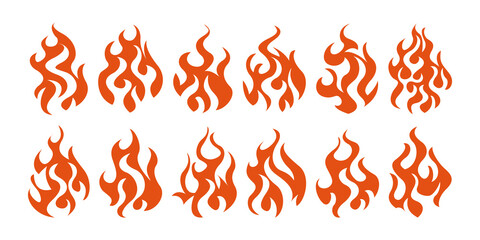 Bonfire icon set