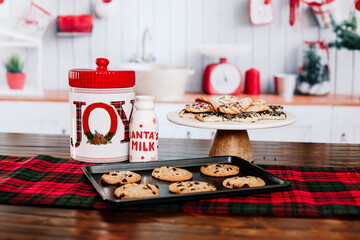 Christmas cookies baking for Santa clause  