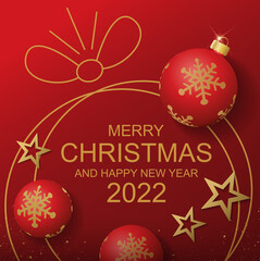 christmas and happy new year background. minimalist design. vector illustration