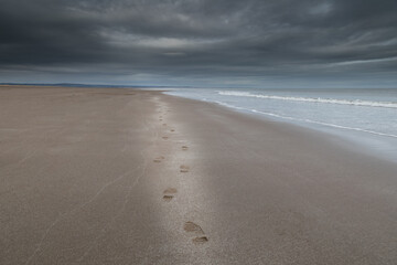 footprints on the sand