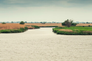 View of steppe and upper river Don in Russia. Beautiful summer landscape.