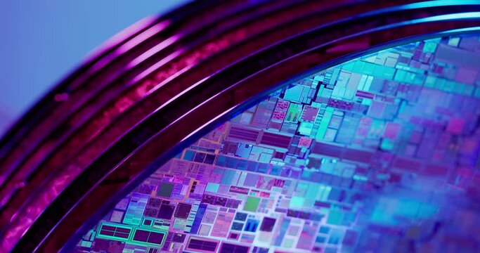 silicon Wafer with semiconductors
