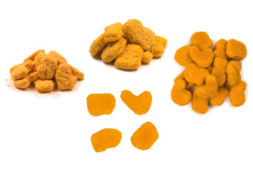 Nuggets isolated on a white background.