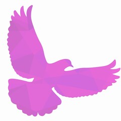 dove simple illustration, vector drawing