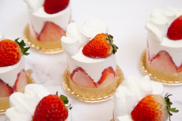 Strawberry shortcake with fresh cream