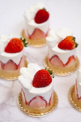 Strawberry shortcake with fresh cream