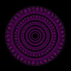 black background with purple greek ornament