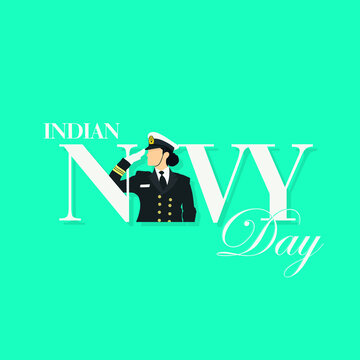 Beautiful Template Design for Indian Navy Day. Typography of Indian Navy Day. Editable Illustration.