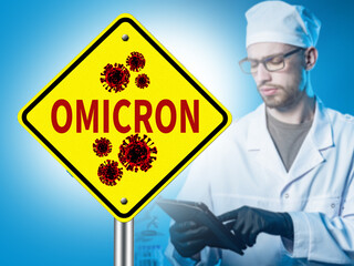Omicron coronavirus variant. Omicron Covid-19 variant Coronavirus. Mutated coronavirus SARS-CoV-2....