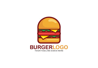 Burger logo design vector illustration