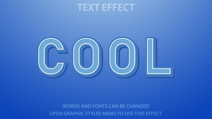 cool text effect. Vector illustration. Editable
