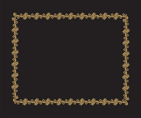 artistic creative golden floral border