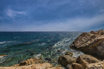 seascape in the warm mediterranean sea