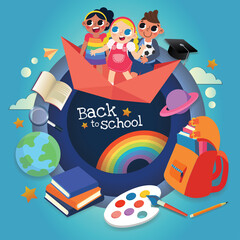 back to school banner design