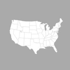 United States of America map. USA.	