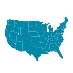Fototapeta na wymiar United States of America map. USA. 