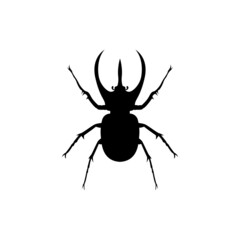 horn beetle logo icon design template vector
