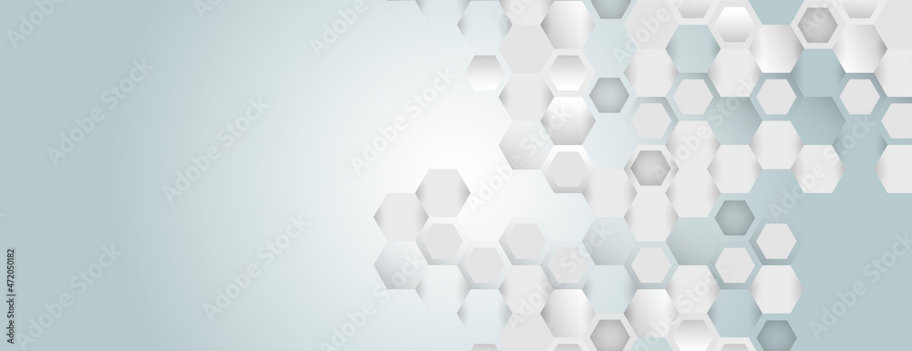 Poster Abstract pattern hexagons. Vector creative minimalistic design background