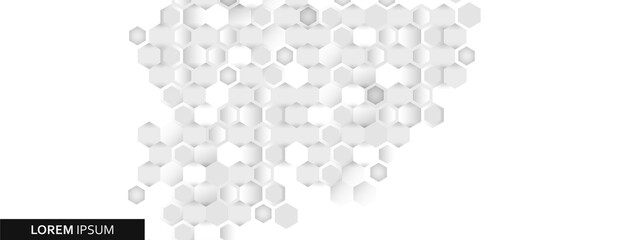 Geometric hexagonal pattern background. Vector modern design on banner size
