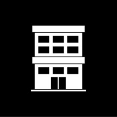 Building icon isolated on dark background