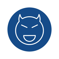 Devil emoji Isolated Vector icon which can easily modify or edit

