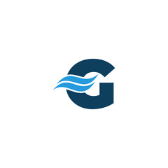 G Logotype Water Wave symbol and icon Logo Template vector