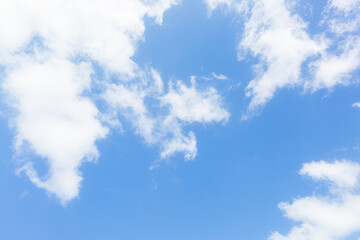 Naklejka na ściany i meble Clouds and sky,blue sky background with tiny clouds