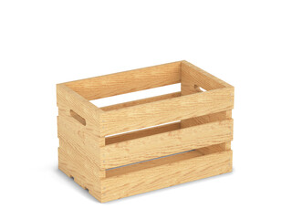 Empty wooden crate box