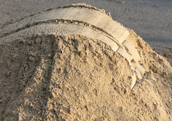 A pile of construction sand.