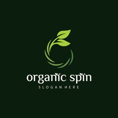 Round leaf vector logo design ecofriendly concept organic leaf logo luxury leaf graphic