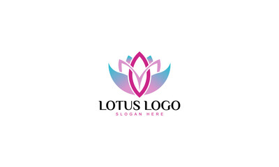 Lotus Flower Logo Vector Template