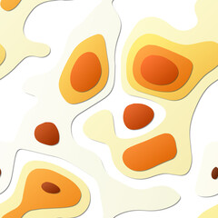 Colorful abstract layers. Papercut style background. Vibrant 3d topography shapes. Awesome banner, poster, brochure, template, flyer design. Vibrant vector illustration.