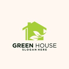 Logo combination of leaves and house nature home logo design flower home logo design beautiful 