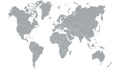 World map. Color vector modern.