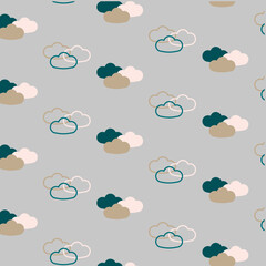 seamless pattern with clouds