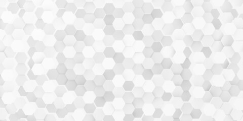 Modern minimal white offset honeycomb hexagon geometrical pattern plates background flat lay top view from above frame filling