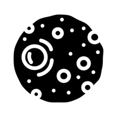 moon earth natural satellite glyph icon vector. moon earth natural satellite sign. isolated contour symbol black illustration