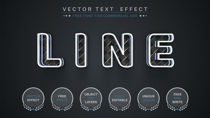 Stylish Line - Editable Text Effect, Font Style