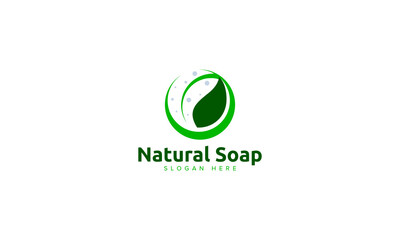 Natural Organic Soap Logo Vector Template