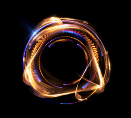 Vivid abstract background. Beautiful swirl trail effect frame.  .Mystical portal. Bright sphere lens. Rotating lines. Glow ring. .Magic  ball. Led spiral. Glint lines. Focus place. Illusory flash.